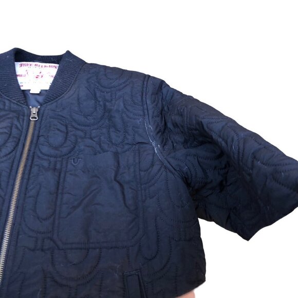 Rare True Religion Quilted Jacket Large Black - Picture 9 of 9